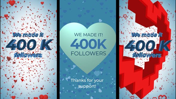 400K Followers Stories - Download 28461772 Videohive