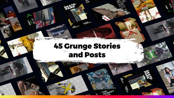45 Grunge Instagram Stories and Reels - 34003239 Download Videohive