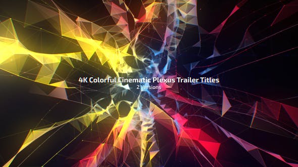 4K Colorful Cinematic Plexus Trailer Titles (2 Versions) - Videohive Download 22478842