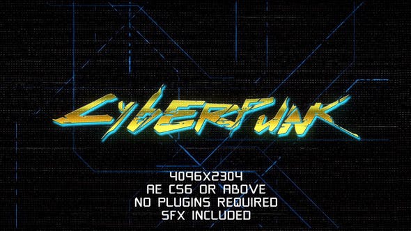 4k Cyberpunk Logo - 27772746 Videohive Download