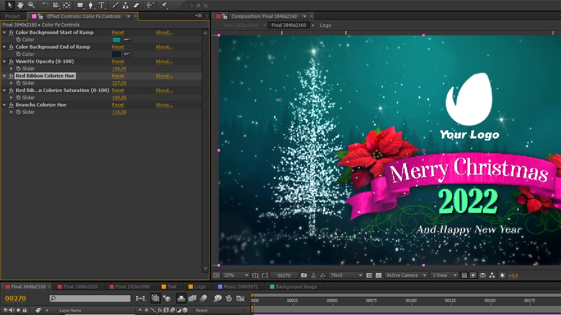 4K Fantastic Christmas Logo Opening Videohive 34591311 After Effects Image 7