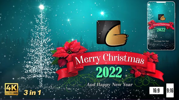 4K Fantastic Christmas Logo Opening - Download 34591311 Videohive