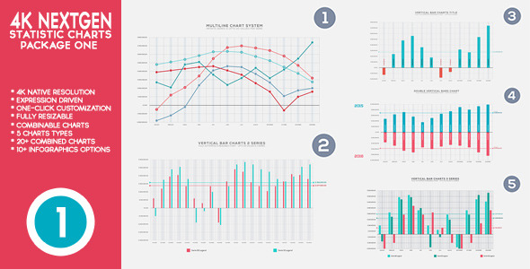 4K NextGen Resizable Statistics Charts Pack One - Download Videohive 13917995