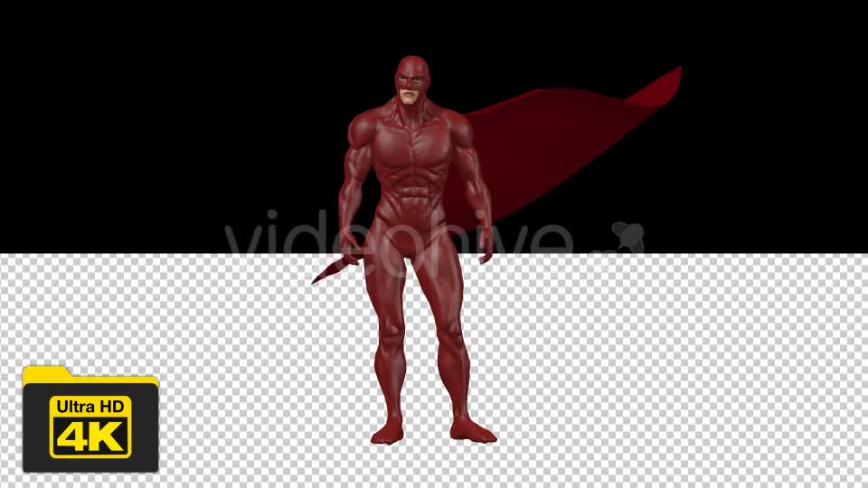 4K Red Superhero - Download Videohive 19743407