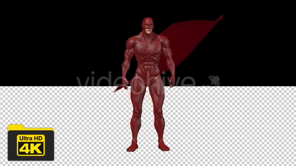 4K Red Superhero - Download Videohive 19743407