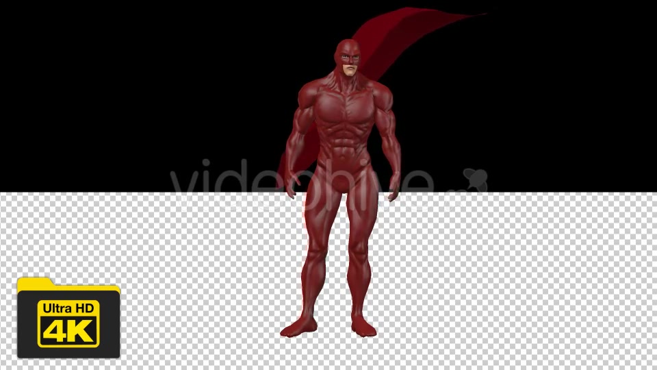 4K Red Superhero - Download Videohive 19743407