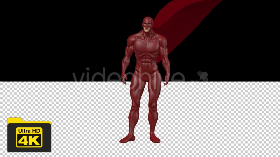 4K Red Superhero - Download Videohive 19743407