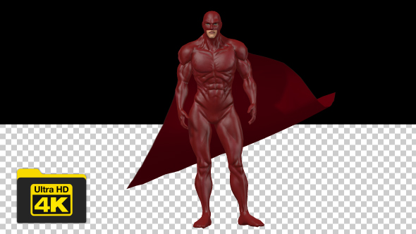 4K Red Superhero - Download Videohive 19743407