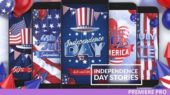 4th Of July Instagram Stories for Premiere - 27422961 Videohive Download
