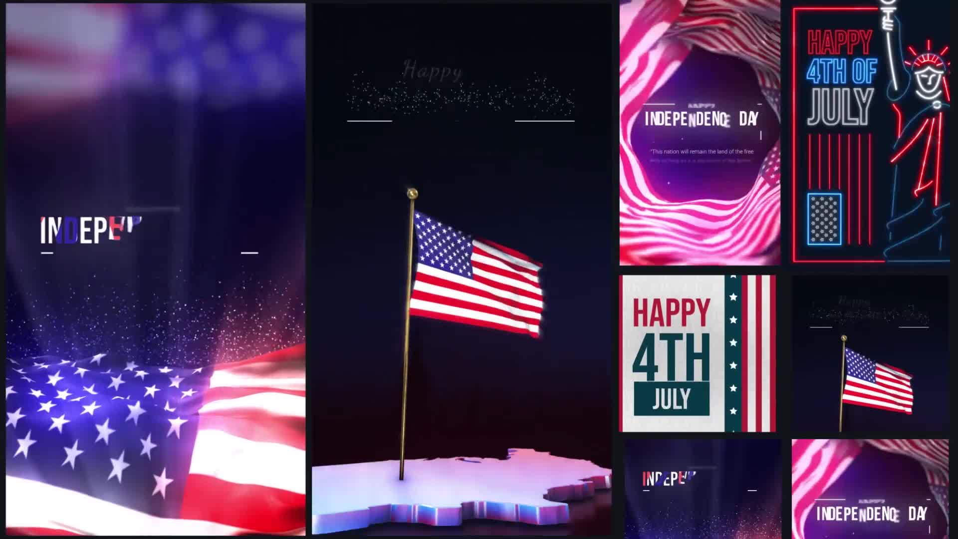 4th Of July Instagram Stories Pack Videohive 38328362 After Effects Image 1