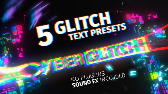 5 Glitch Title Presets - 27820496 Videohive Download