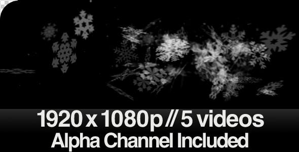 5 Snow Swishing Across the Screen Videos ALPHA - Download Videohive 220074