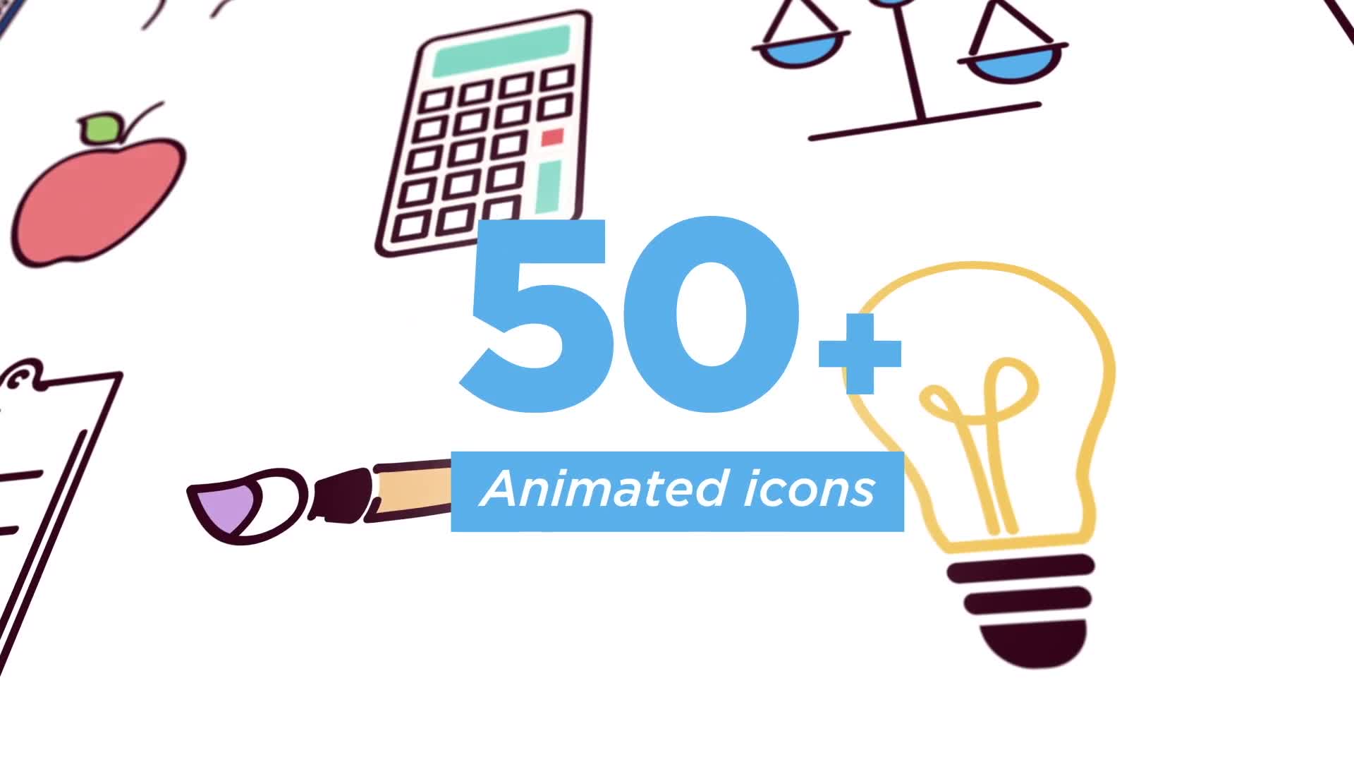 50+ Animated Icons for Education and E learning Videohive 26768071 After Effects Image 2