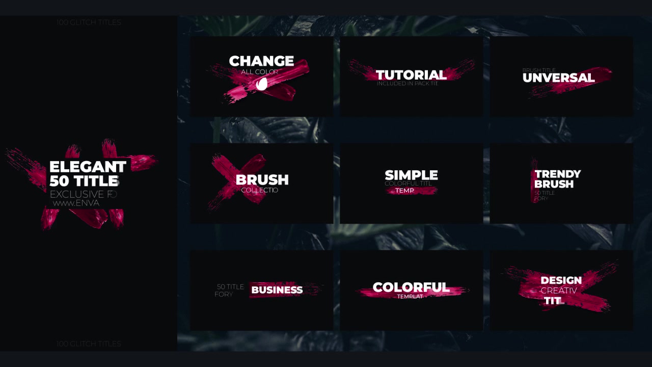50 Brush Titles Pack Videohive 23135696 After Effects Image 8
