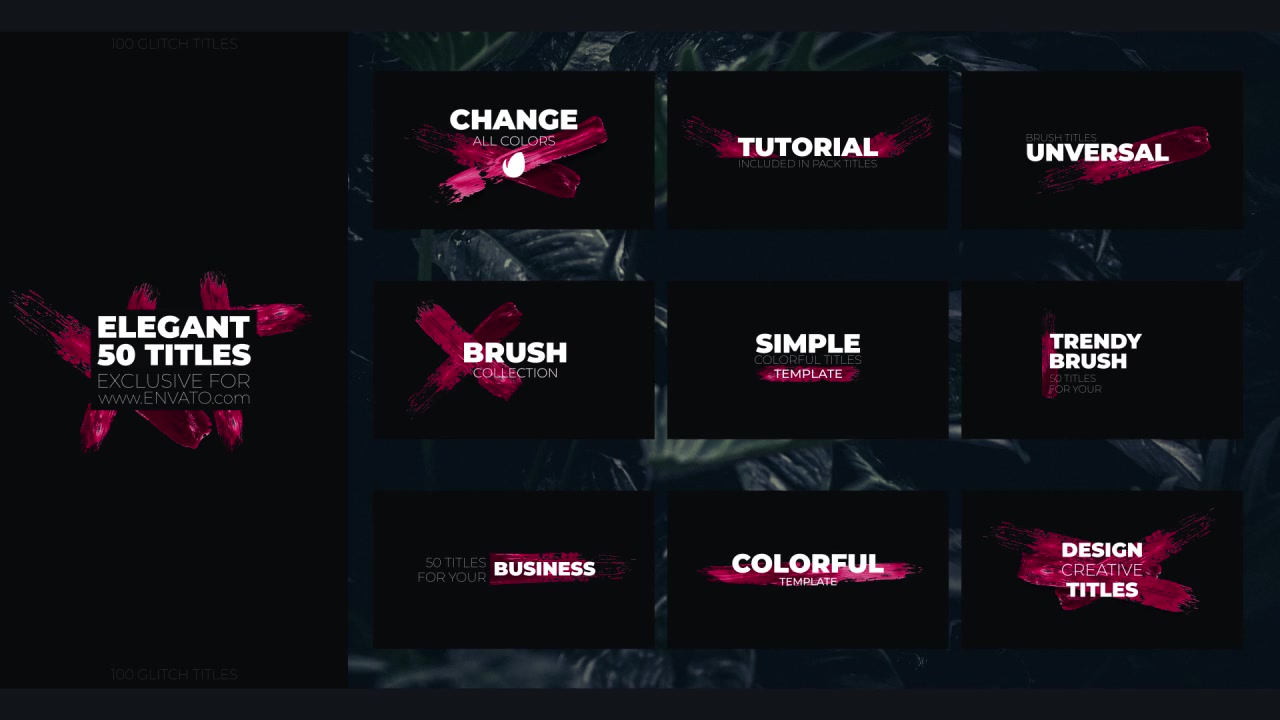 50 Brush Titles Pack Videohive 23135696 After Effects Image 9