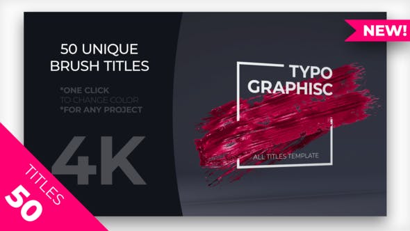 50 Brush Titles Pack - Download 23135696 Videohive
