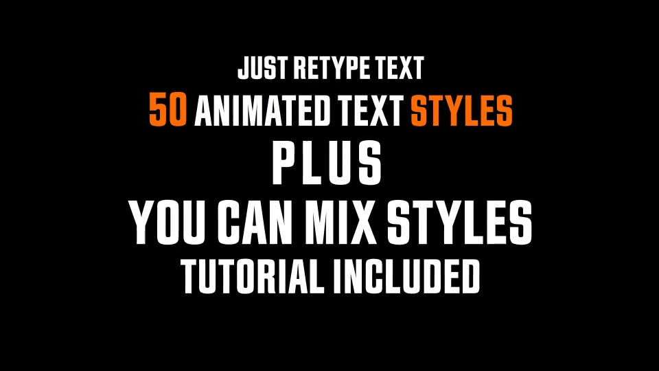 50 Cinematic Text Styles - Download Videohive 16993384