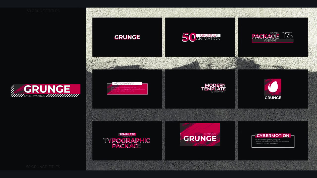 50 Grunge Titles Videohive 23172864 After Effects Image 5