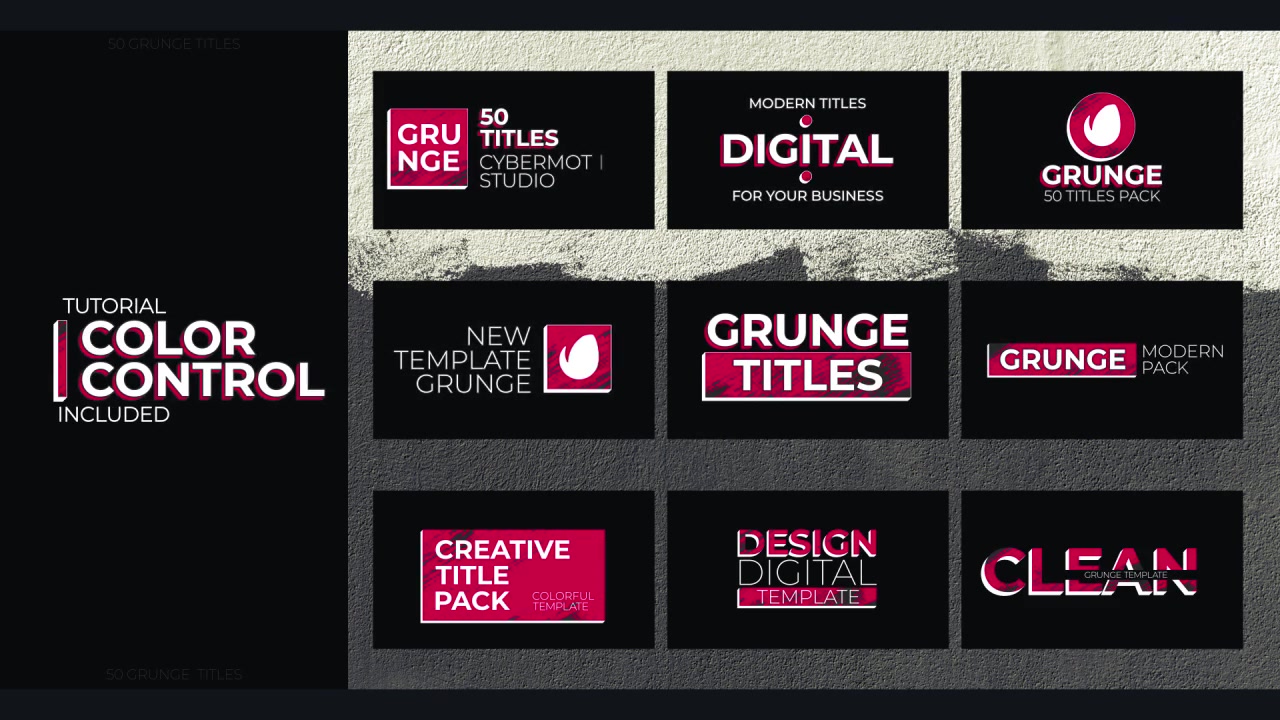 50 Grunge Titles Videohive 23172864 After Effects Image 7