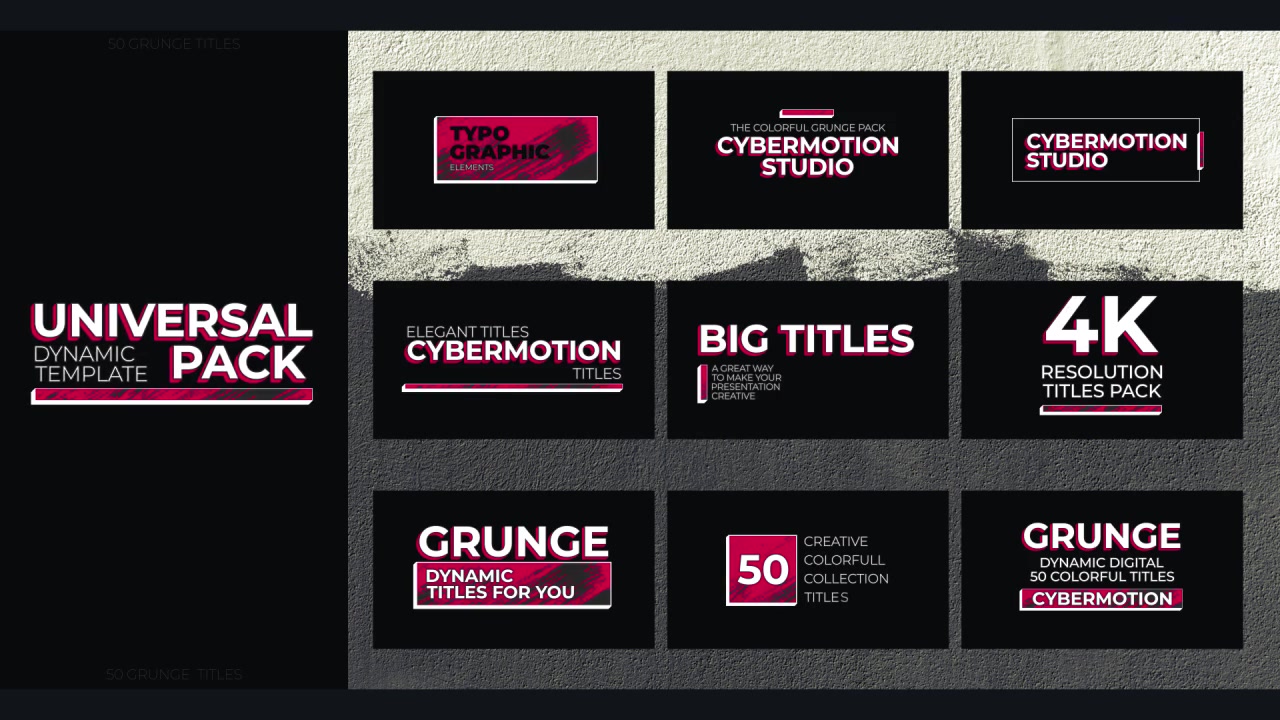 50 Grunge Titles Videohive 23172864 After Effects Image 8