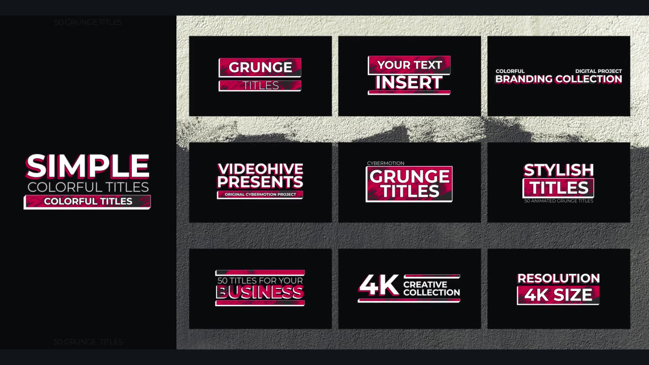 50 Grunge Titles Videohive 23172864 After Effects Image 9
