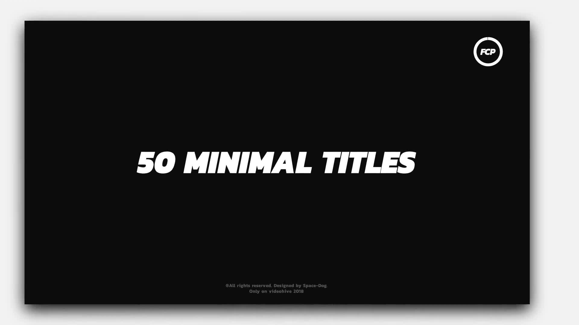 50 Minimal Titles | FCPX & Motion - Download Videohive 22029063