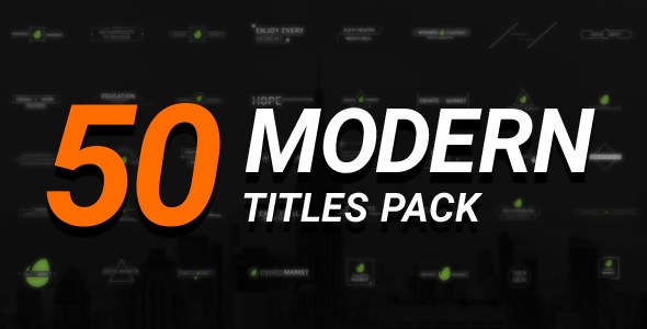 50 Modern Titles Pack - Download Videohive 19253065