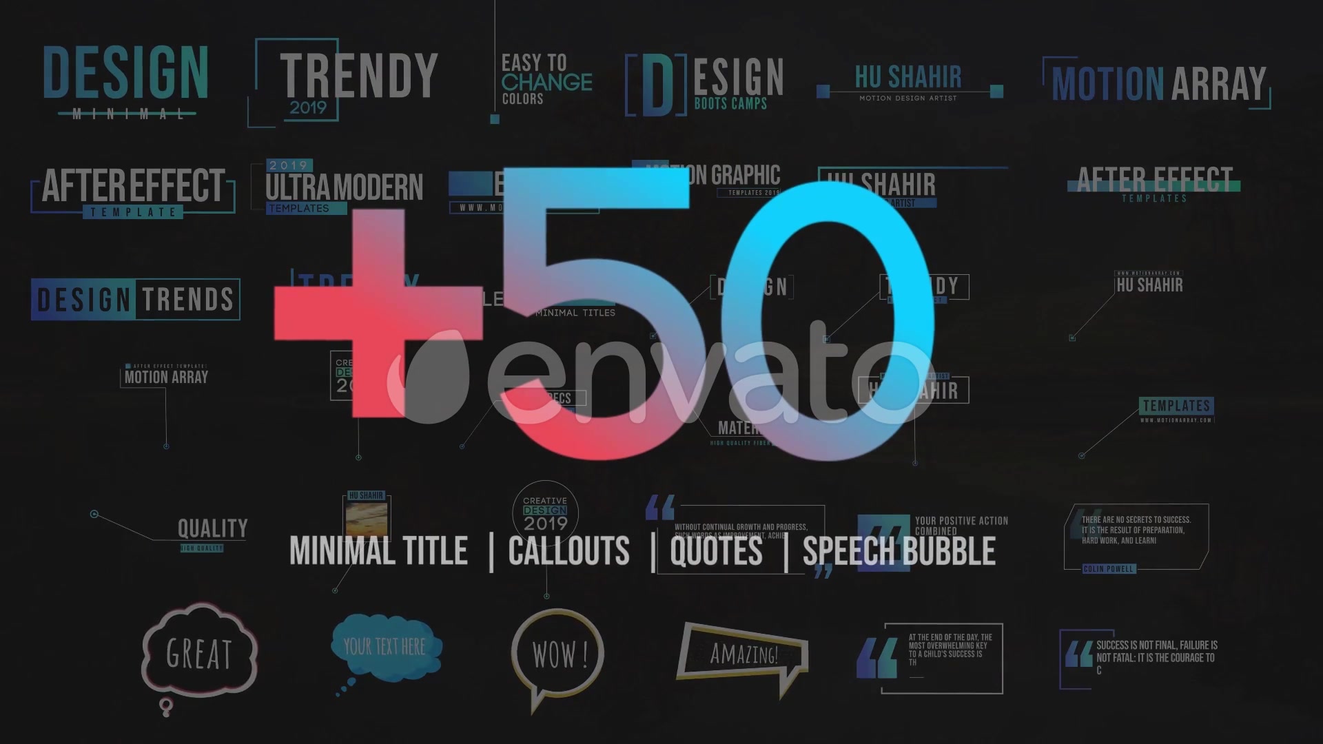 +50 Motion Titles Pack Videohive 23785819 After Effects Image 13