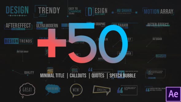 +50 Motion Titles Pack - Download Videohive 23785819