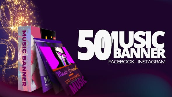 50 Music Banners Ad - Videohive 31880883 Download
