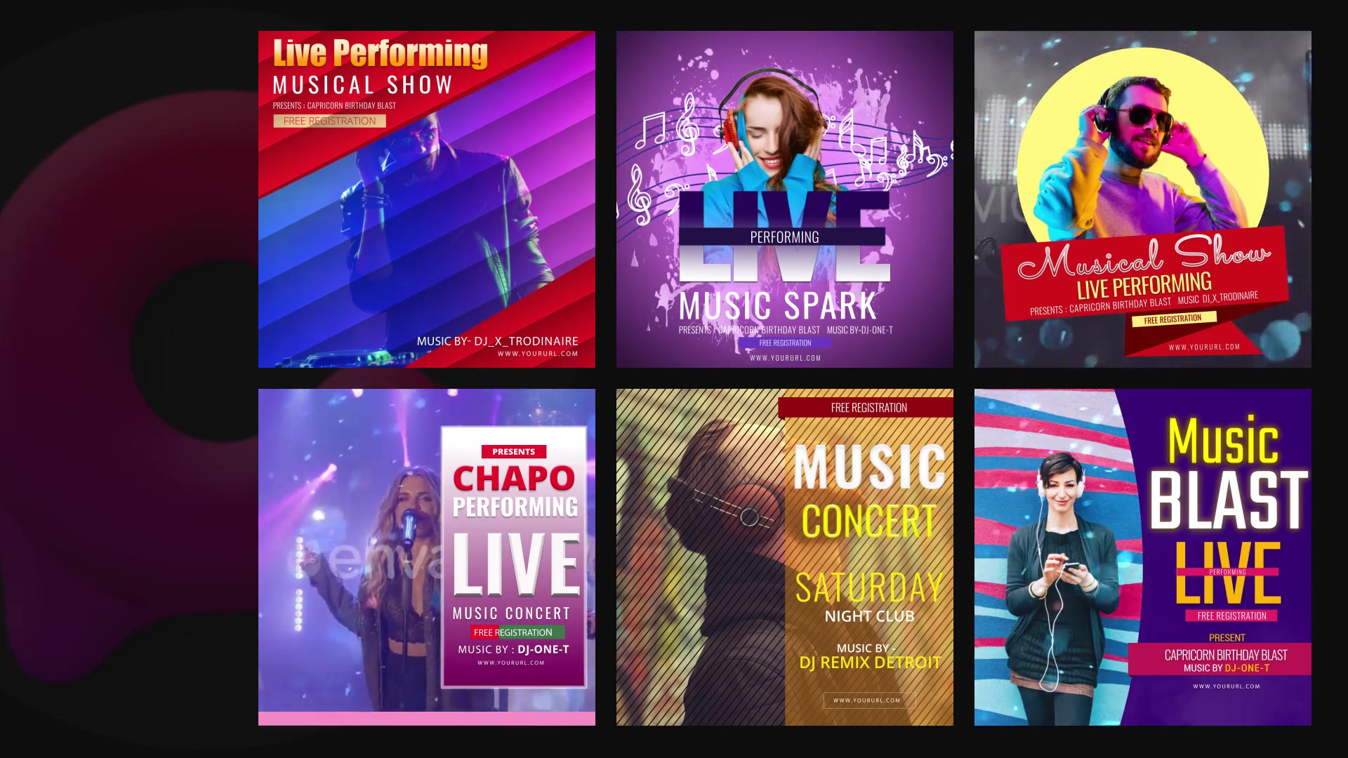 50 Music Banners Videohive 30144271 After Effects Image 11