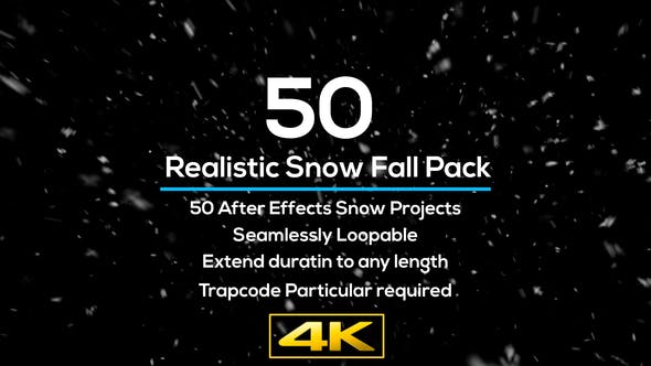 50 Realistic Snow Falls Project Pack - Videohive Download 29151895