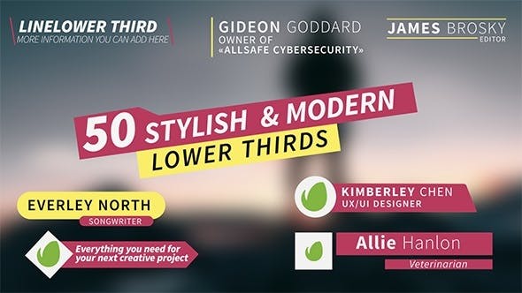 50 Stylish & Modern Lower Thirds - Videohive Download 13743951
