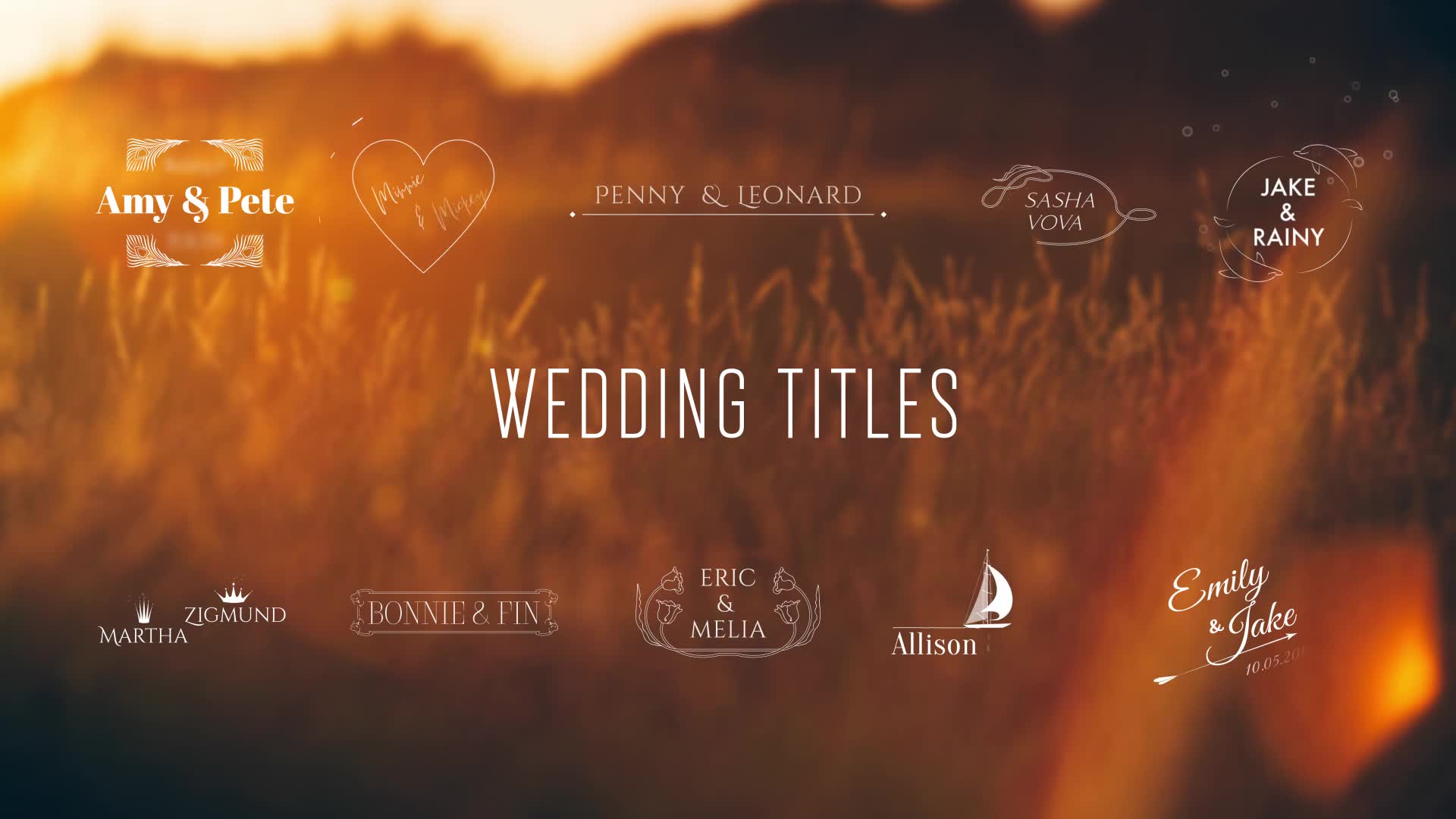 after effects wedding title projects download