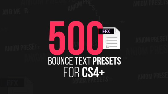 500 Bounce Text Presets - Download Videohive 15147802