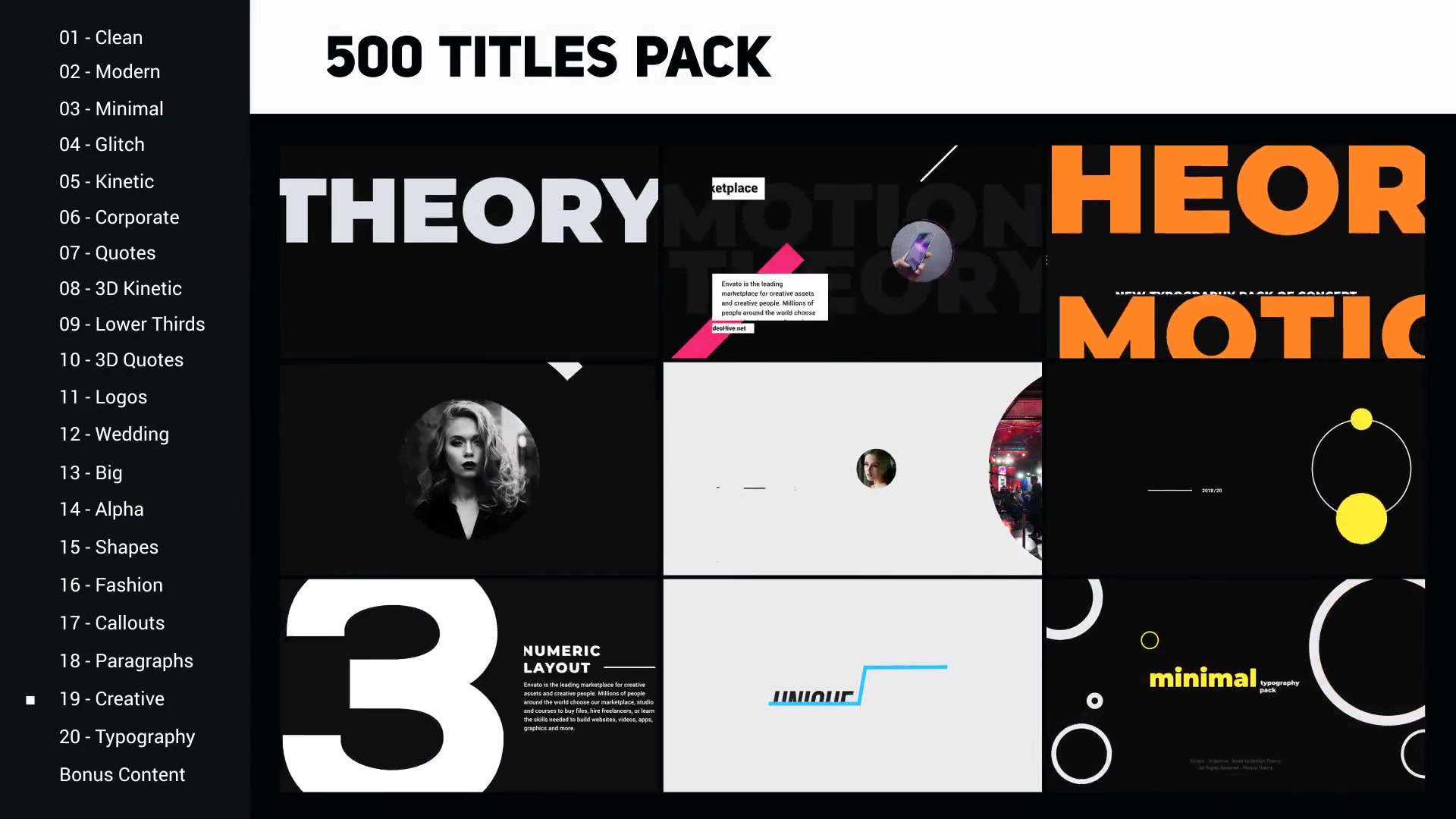 500 Titles Library 20 Categories Videohive 25411905 After Effects Image 10