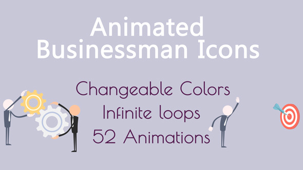 52 Animated Businessman Icons - Download Videohive 8861187