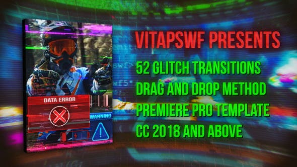 52 Drag and Drop Glitch Transitions - Download 31138162 Videohive