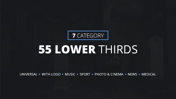 55 Lower Thirds (7 Categories) - Videohive 13935512 Download