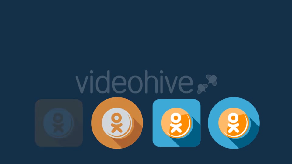 56 Flat Style Animated Social Icons - Download Videohive 13578940