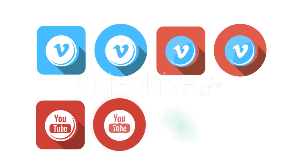 56 Flat Style Animated Social Icons - Download Videohive 13578940