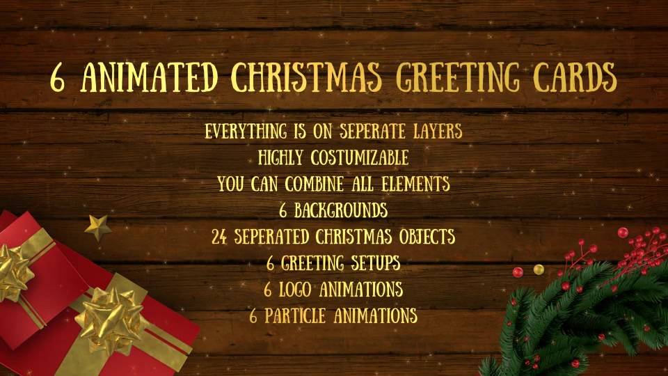 6 Christmas Greeting Cards - Download Videohive 18855075