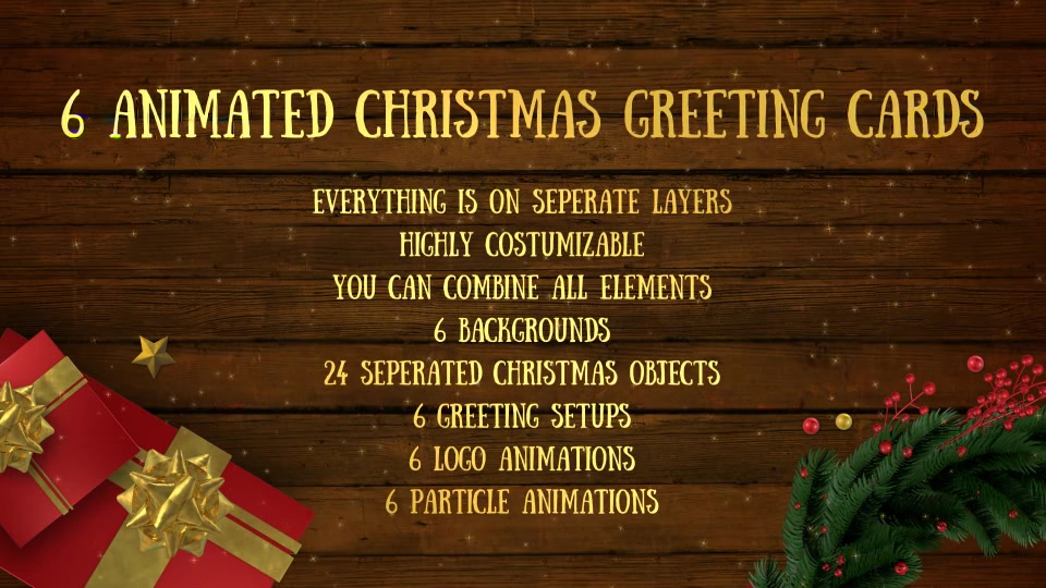 6 Christmas Greeting Cards - Download Videohive 18855075