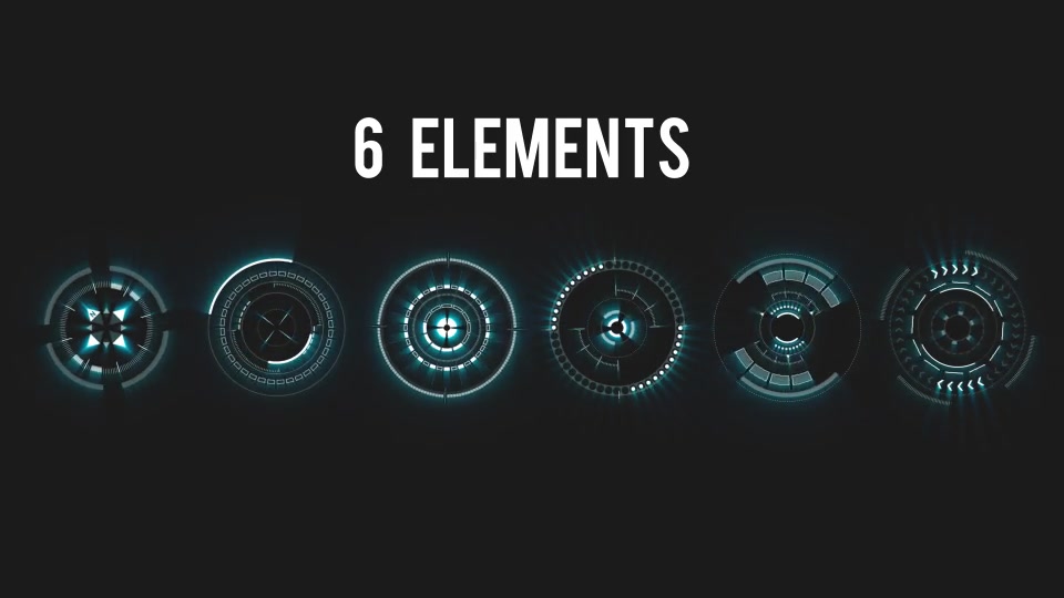 6 HUD Dials Circular Elements Videohive 11289035 After Effects Image 4
