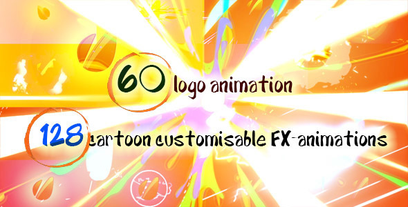 60 Quick Cartoon Logo Reveal Pack &128 Cartoon FX in 9 Packs - Download Videohive 13026904