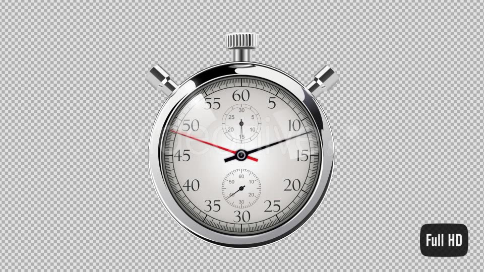 60 Second Countdown Clock Silver Stop Watch Videohive 15071875 Motion Graphics Image 3