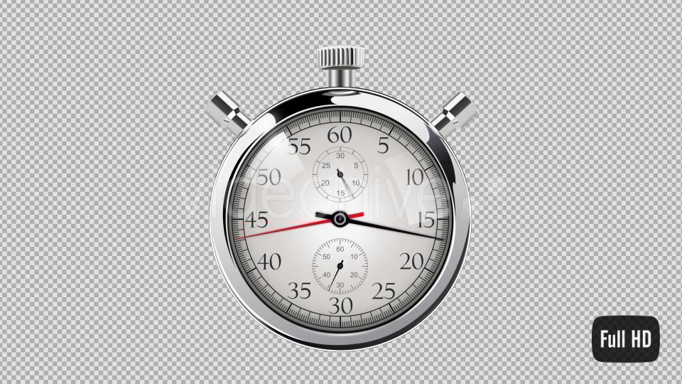 60 Second Countdown Clock Silver Stop Watch Videohive 15071875 Motion Graphics Image 4