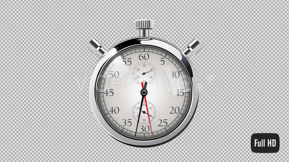 60 Second Countdown Clock Silver Stop Watch Videohive 15071875 Motion Graphics Image 7