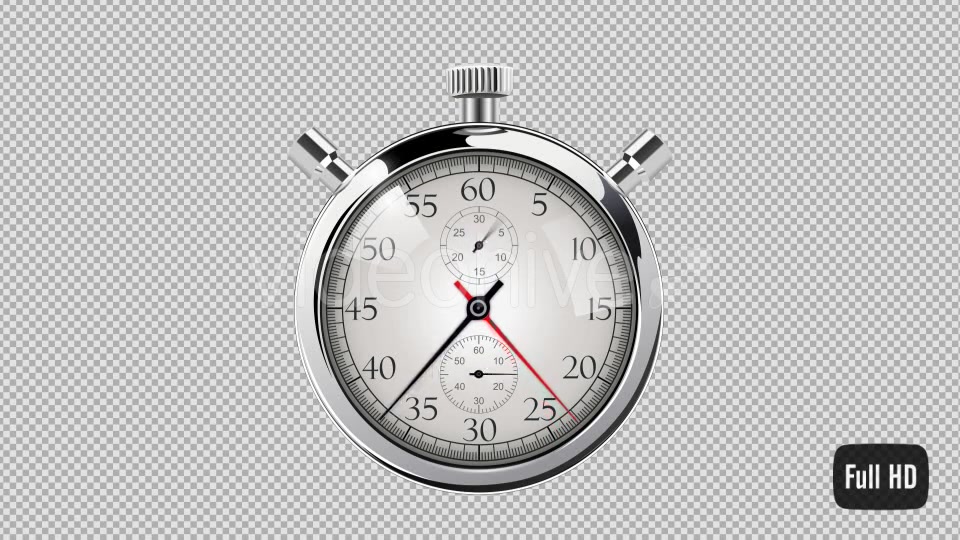 60 Second Countdown Clock Silver Stop Watch Videohive 15071875 Motion Graphics Image 8
