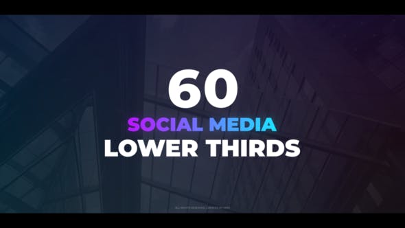 60 Social Media Lower Thirds - Download 24954863 Videohive